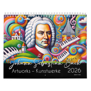 Johann Sebastian Bach Portretten: Kunstwerken 2026 Kalender
