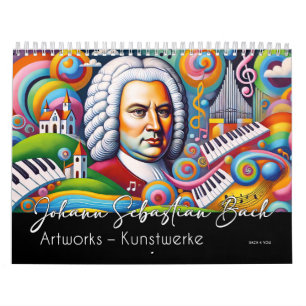 Johann Sebastian Bach portretten: kunstwerken Kalender