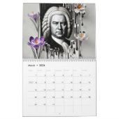 Johann Sebastian Bach Portretten: Surrealistisch 2 Kalender (Mar 2026)