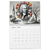 Johann Sebastian Bach Portretten: Surrealistisch Kalender (Feb 2026)