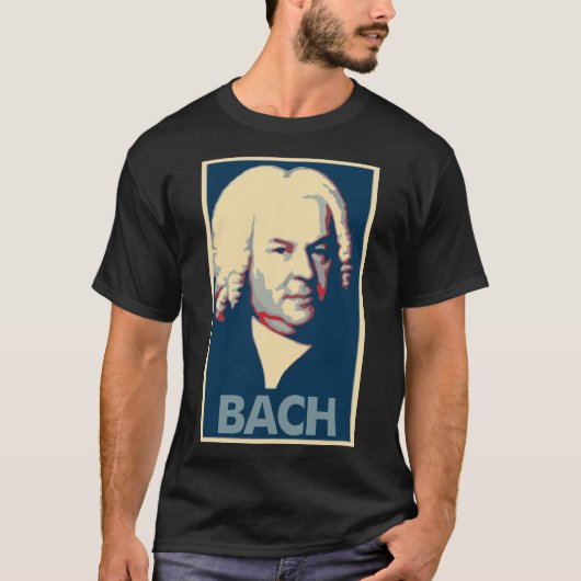 Johann Sebastian Bach Poster Political Parody T-shirt (Voorkant)