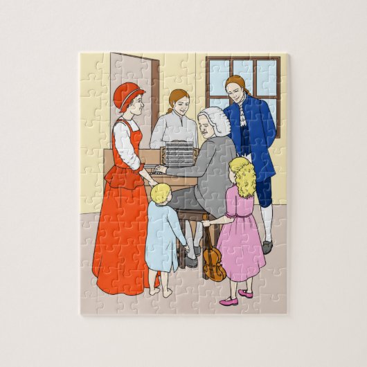 Johann Sebastian Bach Puzzle für Kinder Legpuzzel (Verticaal)