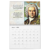 Johann Sebastian Bach Quotes en portretten 2026 Kalender (Mar 2026)