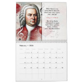 Johann Sebastian Bach Quotes en portretten 2026 Kalender (Feb 2026)