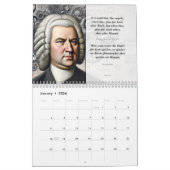 Johann Sebastian Bach Quotes en portretten 2026 Kalender (Jan 2026)