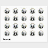 Johann Sebastian Bach Ronde Sticker (Vel)