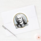 Johann Sebastian Bach Ronde Sticker (Envelop)