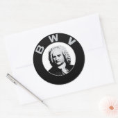 Johann Sebastian Bach Ronde Sticker (Envelop)