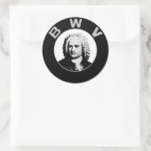 Johann Sebastian Bach Ronde Sticker (Tas)