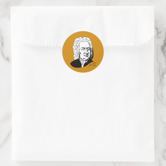 Johann Sebastian Bach Ronde Sticker (Tas)