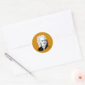 Johann Sebastian Bach Ronde Sticker (Envelop)