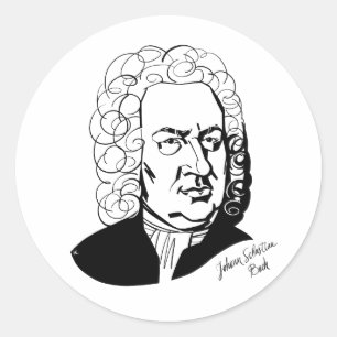 Johann Sebastian Bach Ronde Sticker