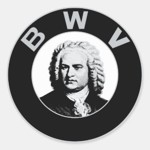Johann Sebastian Bach Ronde Sticker
