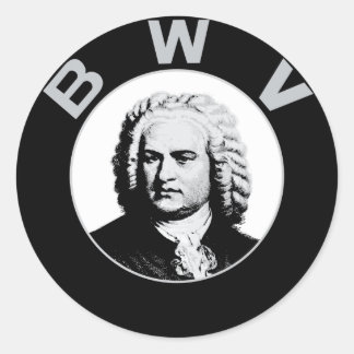 Johann Sebastian Bach Ronde Sticker