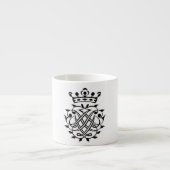 Johann Sebastian Bach Seal Crest Monogram Insignia Espresso Kop (Voorkant)