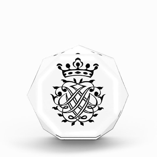 Johann Sebastian Bach Seal Crest Monogram Insignia Fotoblokken (Voorkant)
