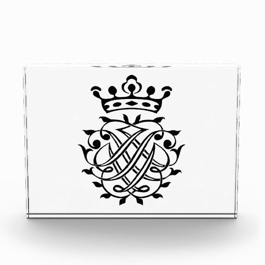 Johann Sebastian Bach Seal Crest Monogram Insignia Fotoblokken (Voorkant)