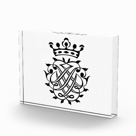 Johann Sebastian Bach Seal Crest Monogram Insignia Fotoblokken (Rechts)