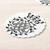 Johann Sebastian Bach Seal Crest Monogram Insignia Kartonnen Onderzetters (Gekanteld)