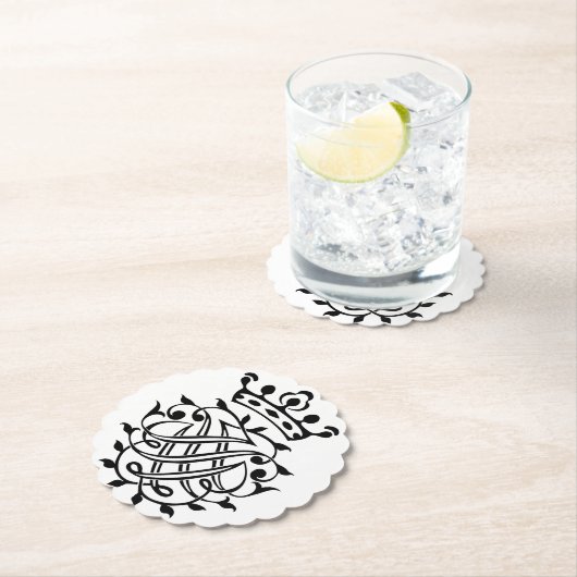 Johann Sebastian Bach Seal Crest Monogram Insignia Kartonnen Onderzetters (Insitu)