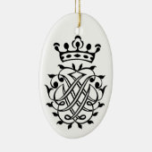 Johann Sebastian Bach Seal Crest Monogram Insignia Keramisch Ornament (Rechts)