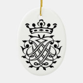 Johann Sebastian Bach Seal Crest Monogram Insignia Keramisch Ornament (Voorkant)