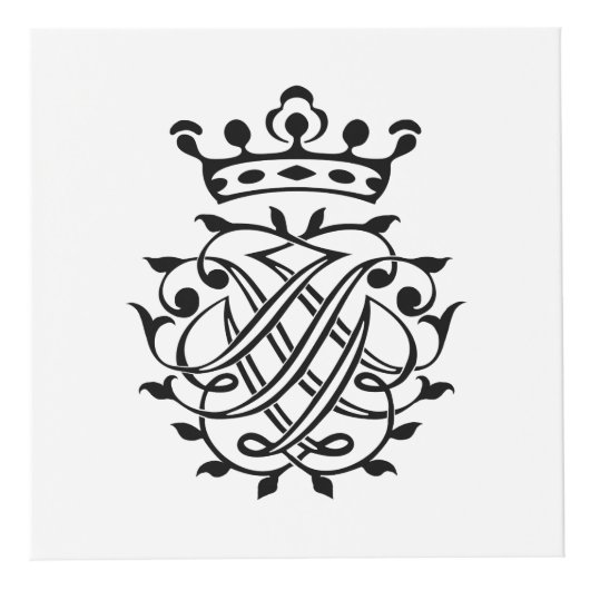 Johann Sebastian Bach Seal Crest Monogram Insignia Kubus (Rechts)