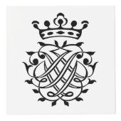Johann Sebastian Bach Seal Crest Monogram Insignia Kubus (Voorkant)