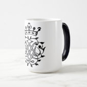 Johann Sebastian Bach Seal Crest Monogram Insignia Magische Mok (Voorkant rechts)
