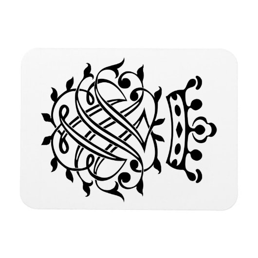Johann Sebastian Bach Seal Crest Monogram Insignia Magneet (Horizontaal)