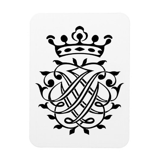 Johann Sebastian Bach Seal Crest Monogram Insignia Magneet (Verticaal)