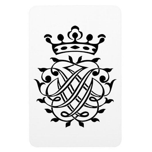 Johann Sebastian Bach Seal Crest Monogram Insignia Magneet (Verticaal)