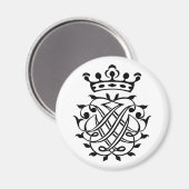 Johann Sebastian Bach Seal Crest Monogram Insignia Magneet (Voorkant / Achterkant)