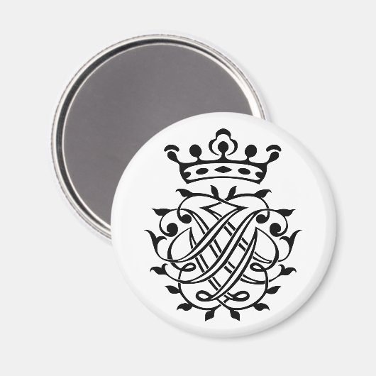 Johann Sebastian Bach Seal Crest Monogram Insignia Magneet (Voorkant / Achterkant)