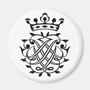 Johann Sebastian Bach Seal Crest Monogram Insignia Magneet