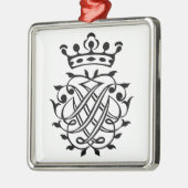 Johann Sebastian Bach Seal Crest Monogram Insignia Metalen Ornament (Links)