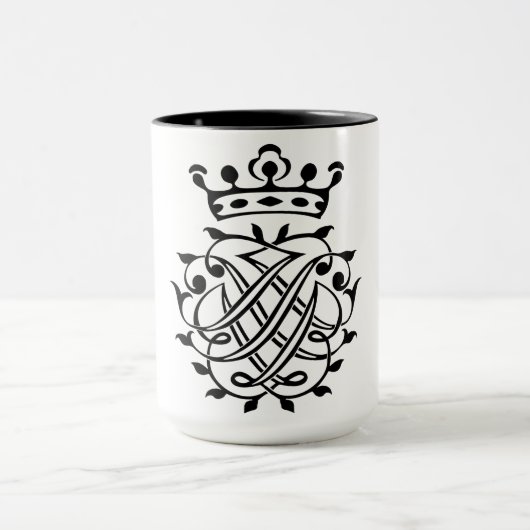 Johann Sebastian Bach Seal Crest Monogram Insignia Mok (Midden)