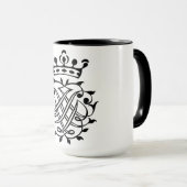 Johann Sebastian Bach Seal Crest Monogram Insignia Mok (Voorkant rechts)