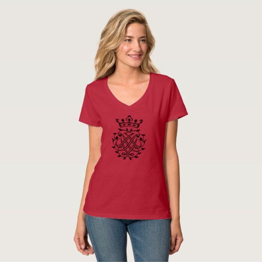 Johann Sebastian Bach Seal Crest Monogram Insignia T-shirt (Voorkant volledig)