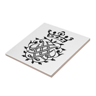 Johann Sebastian Bach Seal Crest Monogram Insignia Tegeltje
