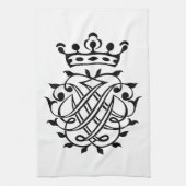 Johann Sebastian Bach Seal Crest Monogram Insignia Theedoek (Verticaal)