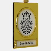 Johann Sebastian Bach Seal Crest Monogram Insignia Verguld Banner Ornament (Rechts)