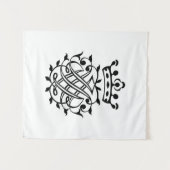 Johann Sebastian Bach Seal Crest Monogram Insignia Wandkleed (Voorkant (horizontaal))