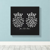 Johann Sebastian Bach seal on canvas Afdruk (Insitu (Houten vloer))