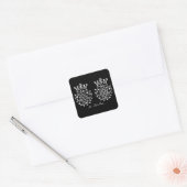 Johann Sebastian Bach Siegel Vierkante Sticker (Envelop)