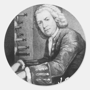 Johann Sebastian Bach Stuff Ronde Sticker