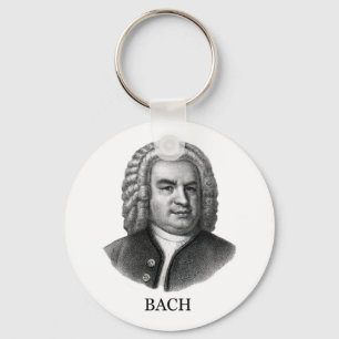 Johann Sebastian Bach, zwart Sleutelhanger