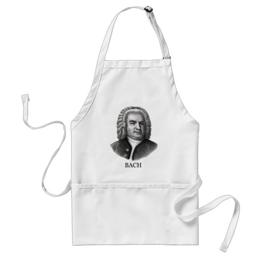 Johann Sebastian Bach, zwart Standaard Schort (Voorkant)