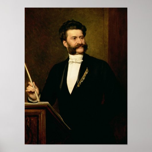 Johann Strauss de Younger, 1888 Poster (Voorkant)