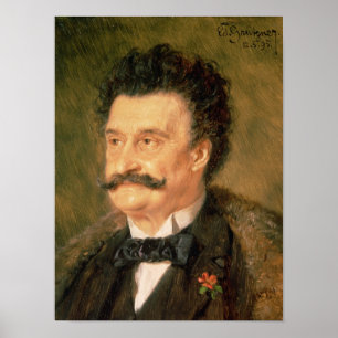 Johann Strauss de Younger, 1895 Poster